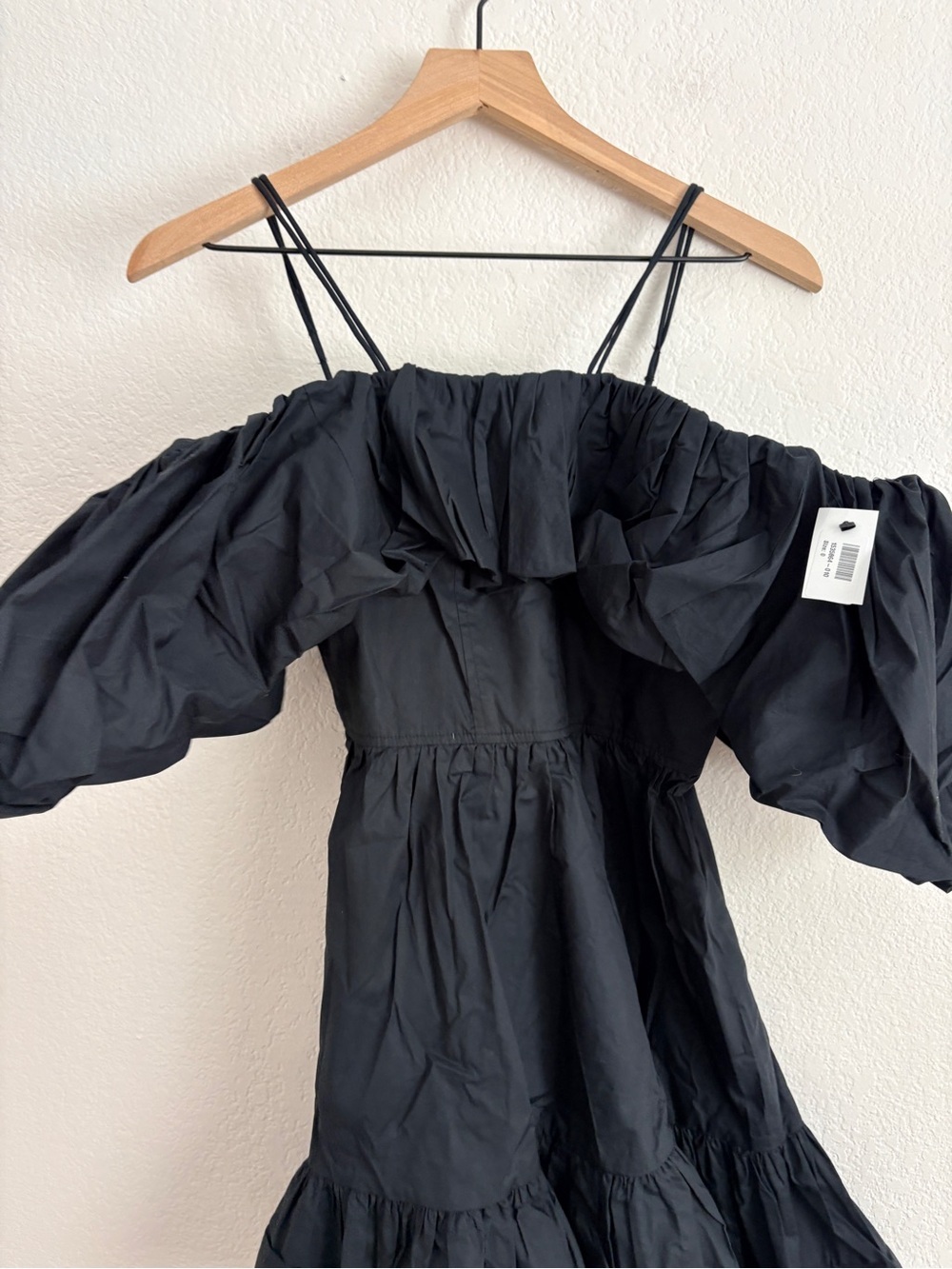 NWT ULLA JOHNSON Lila cold-shoulder gathered cotton-poplin mini dress - Picture 8 of 10